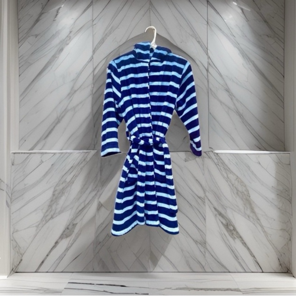 Tucker + Tate Blue and White Striped Kids Robe